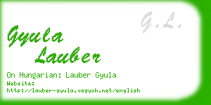 gyula lauber business card